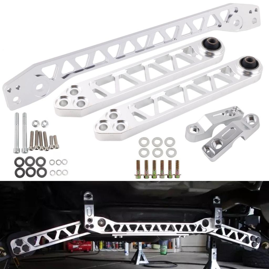 Aluminum Silver Rear Lower Control Arms Subframe Brace for Honda Civic DX ES LX EX 01-05 Support Trestle Engine Frame