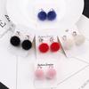 Cute Hair Ball Earrings for Women Girl Daughter Christmas Gift Winter Jewelry Accessories