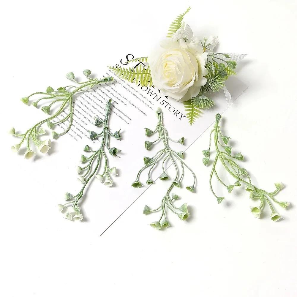 10Pcs Artificial Plants Leaf Wedding Party Home Decor Accessories Diy Cake Candy Box Garland Christmas Decorative Flowers Wreath
