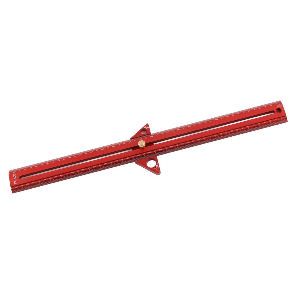 Woodworking T Track Ruler Multifunctional Aluminum Alloy Portable Wood Measuring Angle Ruler
