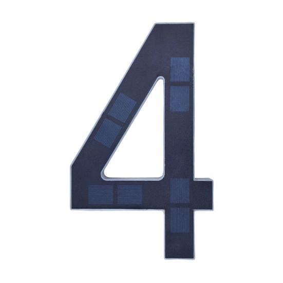 מספר בית מואר סולארי תאורת חוץ מספר כתובת LED מאיר עמיד למים מספר בית מודרני שלט כתובת לדלת כניסה חיצונית