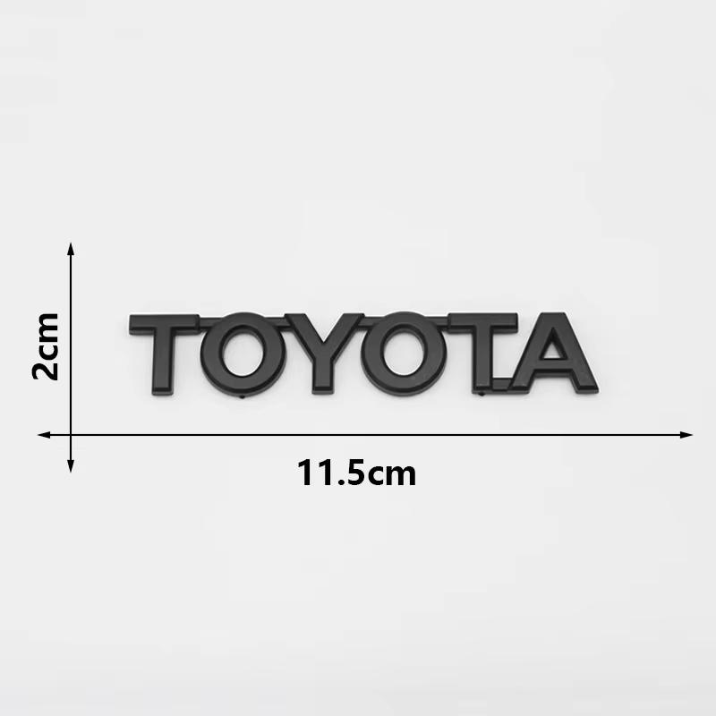 

3D ABS TOYOTA Letters Emblem Rear Trunk Badge Logo Nameplate Sticker Black Chrome for Corolla Camry RAV4 Yaris Highlander Hilux