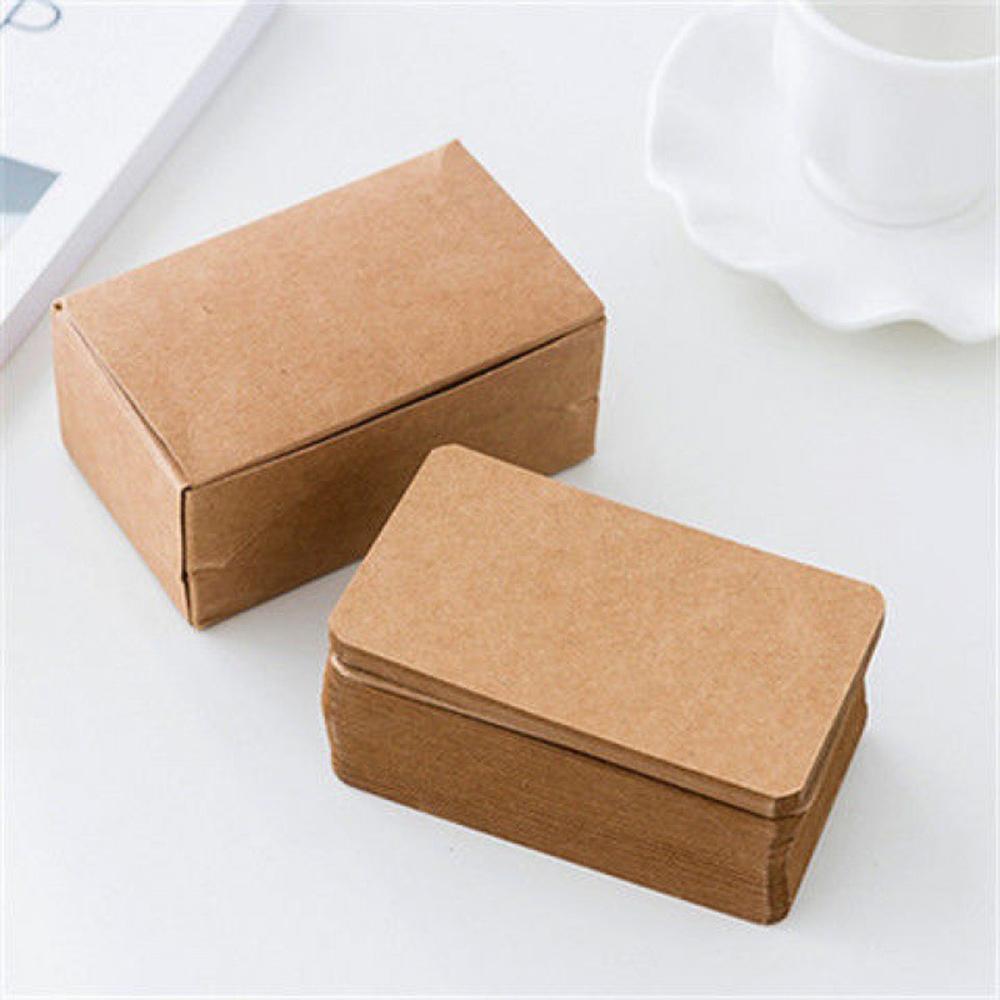 

100Pcs 5.3*9cm Blank Card For Business Cards For Message And Book Name Blank Cards For Business Card Message Cards 300gsm коричневый