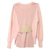 Maison Margiela Pink V-neck Back Slit Knit Sweater Tops S pinkUsed