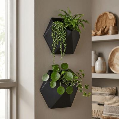 3D Tištěný Šestiúhelníkový Květináč Geometrický Květináč na Sukulenty Nástěnný Květináč Domácí Dekorace