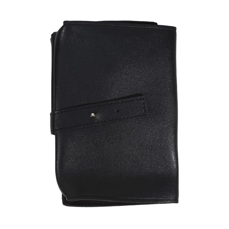 

1 шт. Органайзер з ПУ з кількома відділеннями - Портативний чохол для аксесуарів для кабелів, зарядних пристроїв, навушників, ручок - Міцний дорожній органайзер чорний