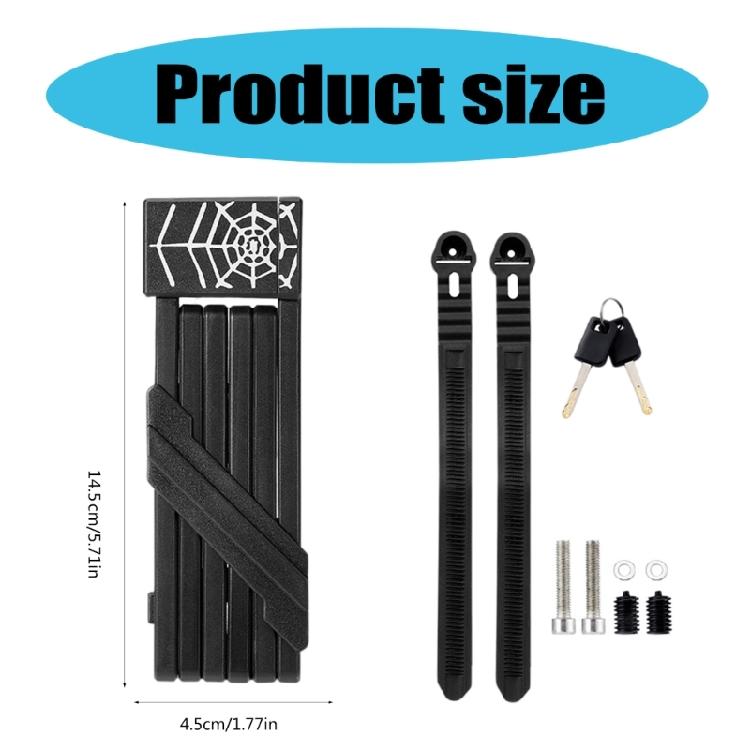 Heavy Duty AntiTheft Cycling Lock with Key and Brackets High Security Bicycles Lock Cycling Accessories Easy to Install
