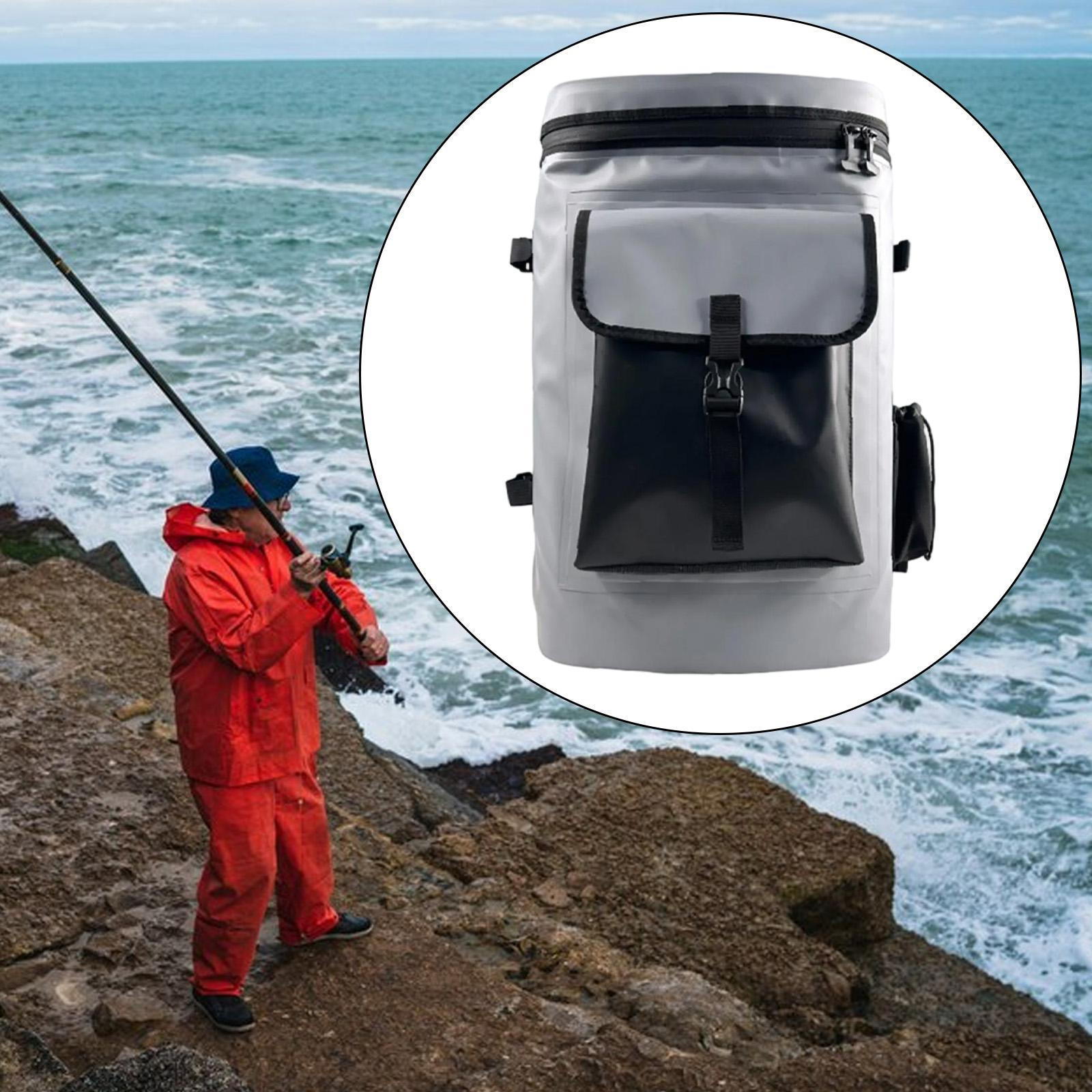 

Рыболовный рюкзак для изолированного хранения рыбы и активного отдыха серый