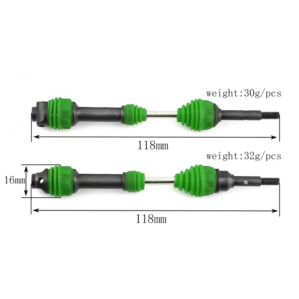 4 Pcs Rr Drive Shaft Steel Driveshaft CVD Replacement for Slash Rustler Hoss VXL 4X4 1/10 Remote control Car