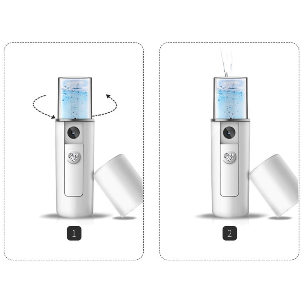 Amusedly Portable Handheld USB Nanomist Facial Humidifier Steamer Hydrating Beauty Device