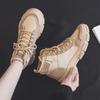 "Women's Classic Martin Boots: Versatile Korean Canvas Hiking & Motorcycle Style for Autumn/Winter"
