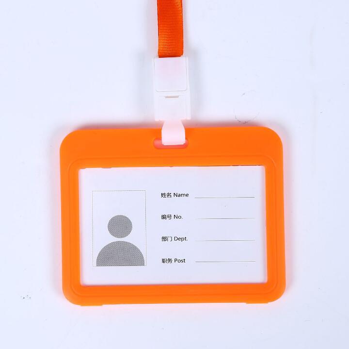 1pcs New Name Credit Card Holders Women Men Bank Card Neck Strap Card Bus ID Holder Students Kids Identity Badge With Lanyard