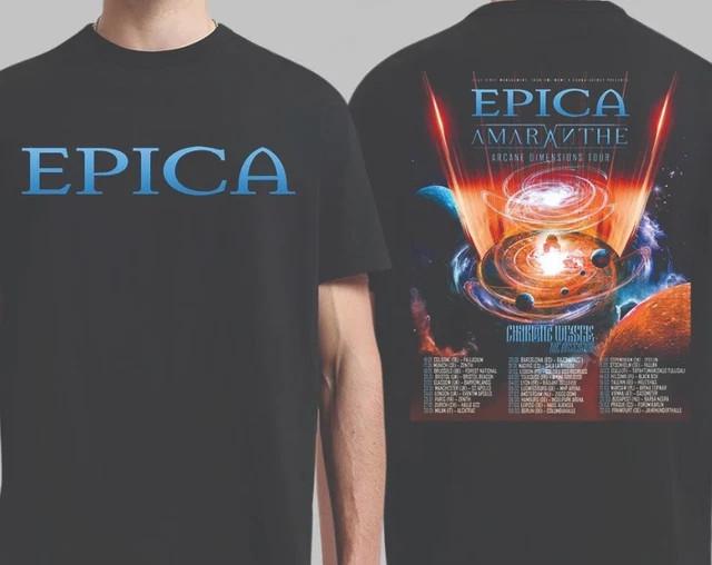 

Epica Arcane Dimensions Tour 2026 Европа и Великобритания Расписание Даты Двусторонняя Футболка Унисекс Футболка XL