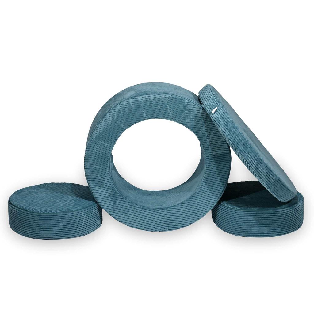 Modular Play Pouf Corduroy Blue