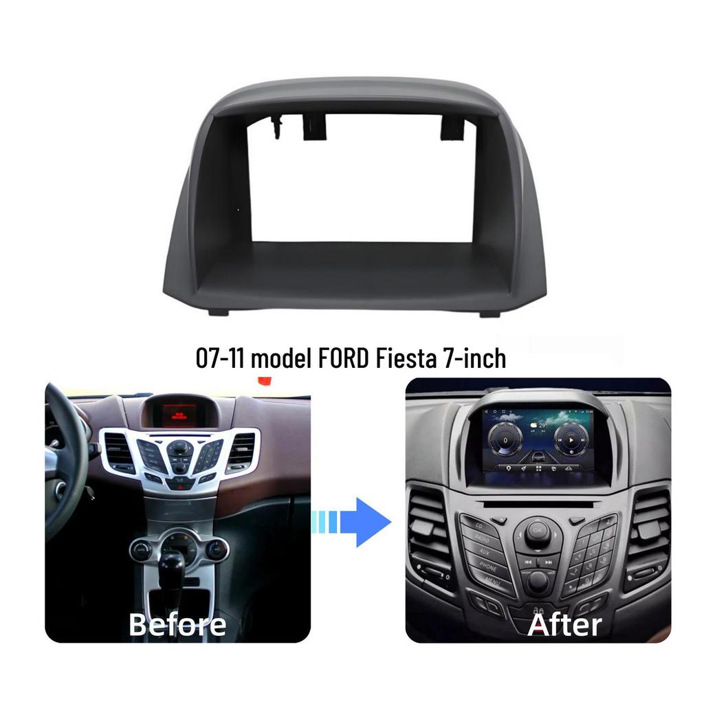 Designed for 07-11 Ford Fiesta: 7" Navigation Control Panel Face Frame.
