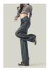 Retro Hong Kong style high waist narrow version wide leg thin and high jeans retro drape floor mopping jeans