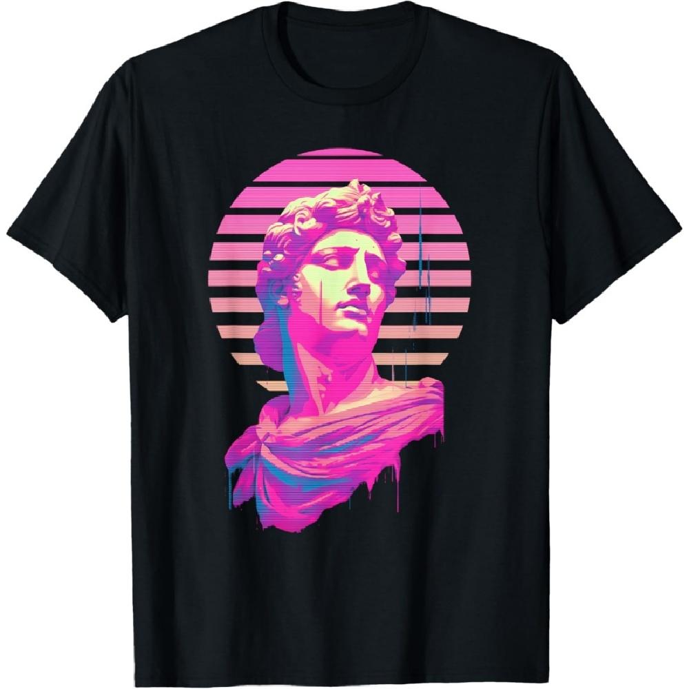 

Apollo Vaporwave Aesthetic Greek God Retrowave Graphic T-Shirt XXXXXL чёрный