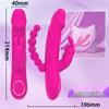 Triple-Motor Rabbit Vibrator with 10 Vibration Modes for G-Spot, Clitoral, and Nipple Stimulation with Anal Beads Massage