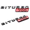 1 Paar Auto ABS BITURBO 800 700 Silber Rot Logo Plakette Emblem Aufkleber Für BRABUS G-Klasse G700 G800 G900 W461 W463