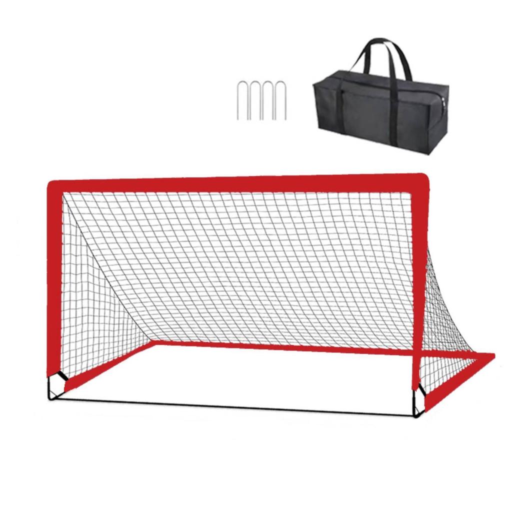 Portable Soccer Goal Fiberglass with Carry Bag Foldable for Children, Young