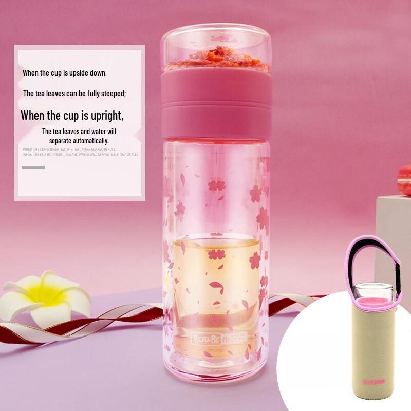 BEANBEANLOVE Double-Layer Glass Tea Infuser Cup