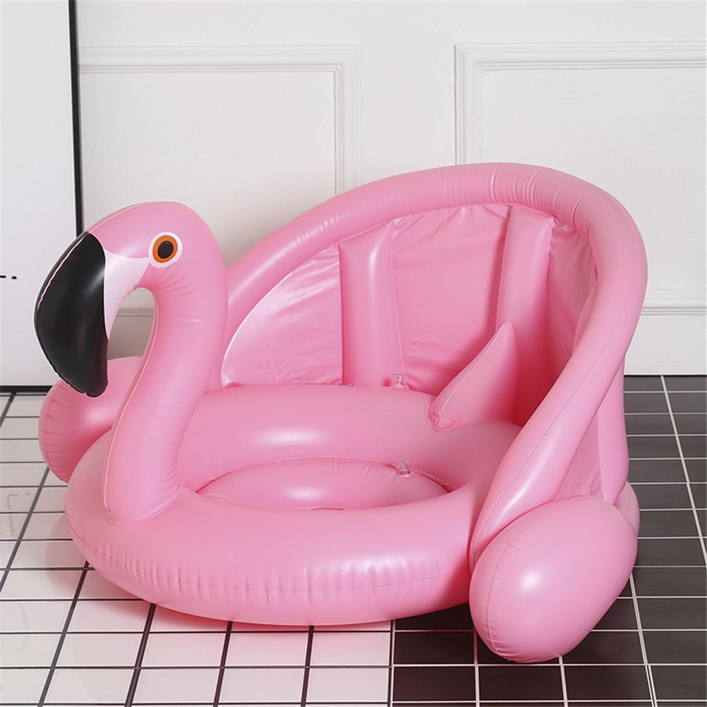 Flamingo Baby Swimming Ring with Canopy Sun Protection Baby Swimming Aid Inflatable Baby Pool