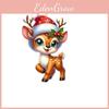 Christmas Car Acrylic Ornament With Deer Tree Motif Rearview Decoration Mirror