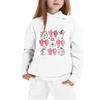 Kids Halloween Hoodie Pullover Sweatshirt with Ghost and Bow Print Long Sleeve Casual Top for Boys Girls