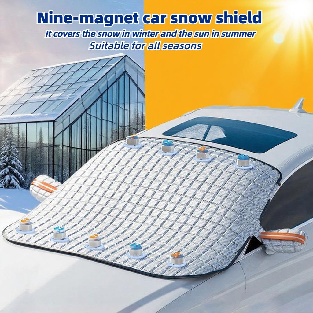 Car Snow Shield Magnetic Car Snow Ice Protector Window Windshield Sun Shade Front Rear Windshield Block Cover Visor