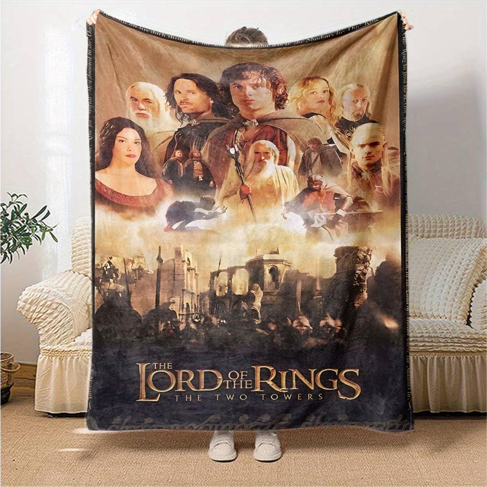 1pc Lord of the Rings Two Towers Flannel Blanket Soft Warm Throw for Home, Office, Travel, All-Season Cozy Bedding Gift L1397