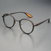 Metal Anti-Blue Light Glasses Women Men Vintage Round Frame Eye Protection Ultra Light Eyeglasses
