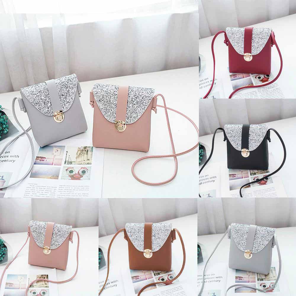 Chic Female Shoulder Bag With Sparkling Sequins And Stylish Compact Design