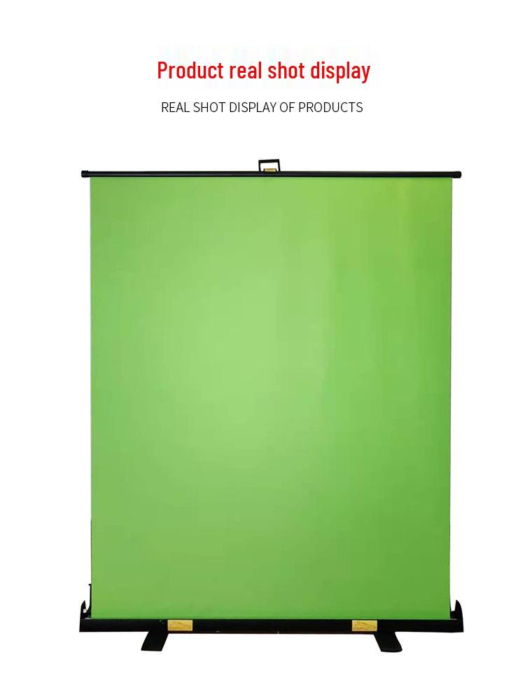 Green Screen Portable Pull-Up Stand for Photography and Live Broadcasts