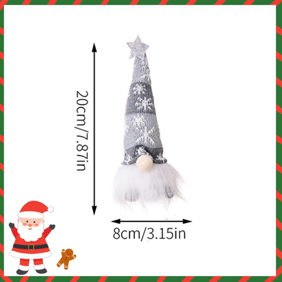 New Christmas Glowing Snowflake Knitted Doll with Battery - Gnome Decor, Atmosphere Lamp, Long-Lasting Power, Kids' Christmas