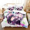 3D Print Anime Murasaki Shion Bedding Set Printed Duvet Cover Pillowcase Single Double Style Queen King Size Sets