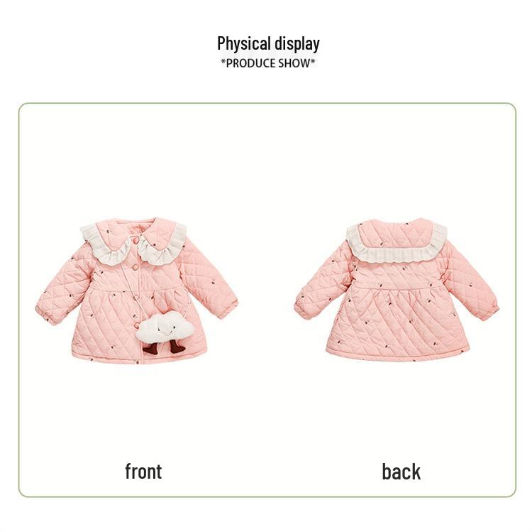 Dívčí zimní kabát v korejském stylu - Zesílená, lehká, módní bavlněná bunda