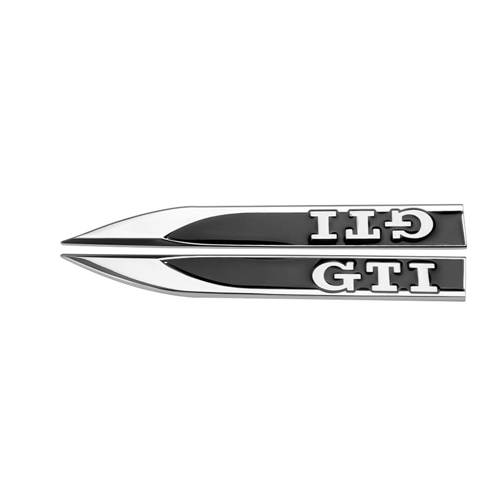 For VW Volkswagen Jetta MK5 Golf 2pcs Car Fender Side Blade Emblem Sticker Auto Decorative Accessories For Volkswagen VW GTI R G