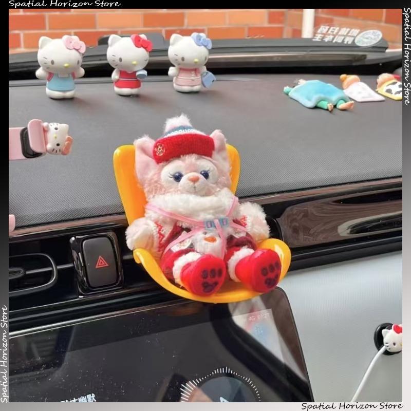 Mini Bambola di Peluche Seggiolino di Sicurezza Kawaii Labubu Bambola Idol Sedile Ornamento Auto Decorazione Accessori per Aromatizzazione Aria Auto