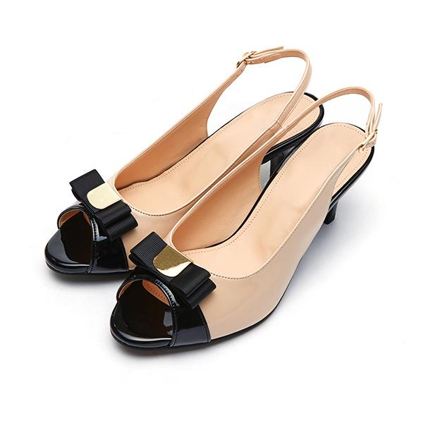 Elcanto Mats Women'S Color Block Ribbon Sandals 6Cm Lcww59M326