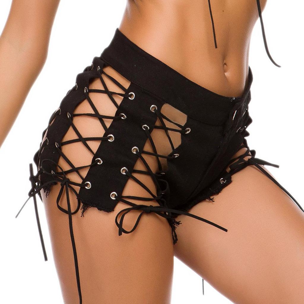 860# New European and American Women's Denim Shorts - Summer/Autumn Sexy High-Waisted Hot Pants for Nightclub.