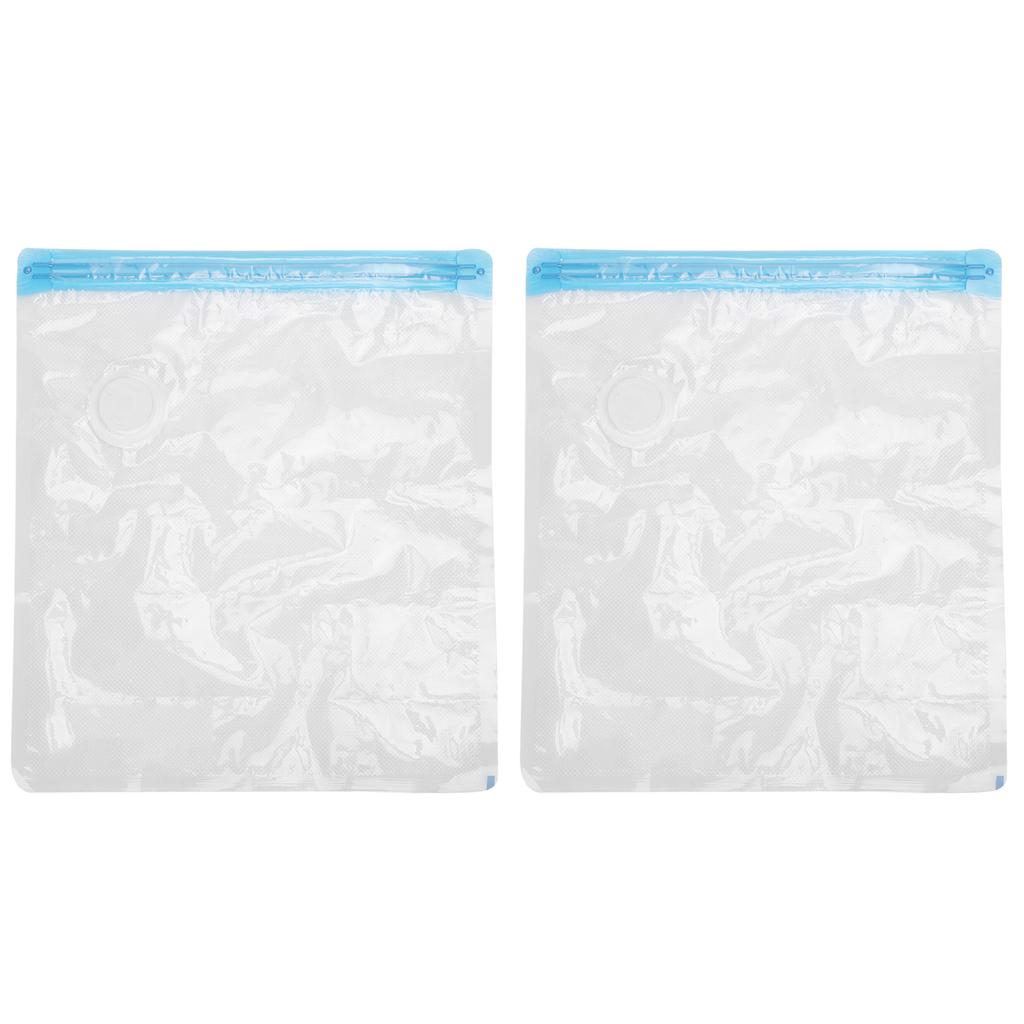 2Pcs Vacuum Storage Bag Space Saving Compressed Sealed Travel Bag with 3.5cm Thread Air