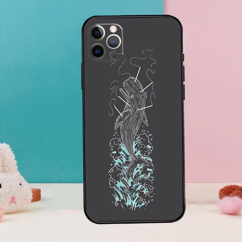 Wal Fisch Welle Meer Handyhülle Für iPhone 17 Air 16 14 13 12 11 15 Pro Max 12 13 mini 15 16 Plus 16e Hülle Coque