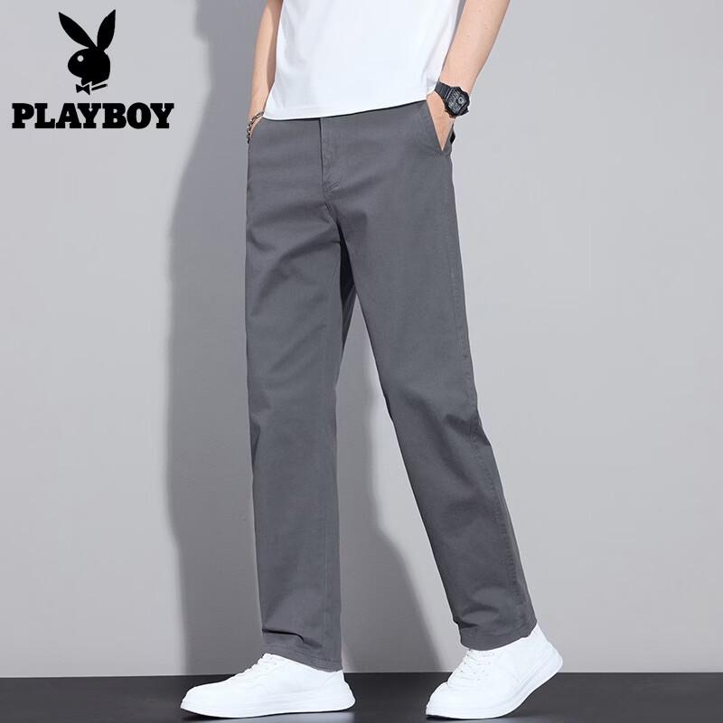 PLAYBOY Men s Straight-Leg Summer Casual Pants 30