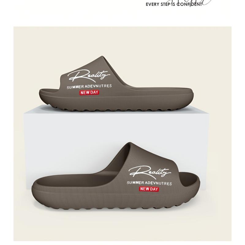 Men Summer Thick Sole Slide Slippers Casual Non Slip Indoor Outdoor Sandals