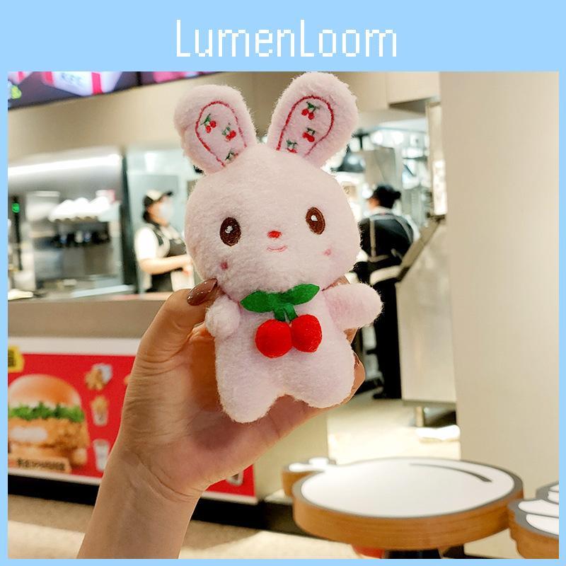 Charming And Fluffy Space Bunny Keychain In White And Blue For Stylish Backpacks