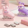 Mini Doll Stapler 400pcs 24/6 Staples Set Cartoon Capybara Bear Rabbit Duck Portable Binder Office Binding Tools School