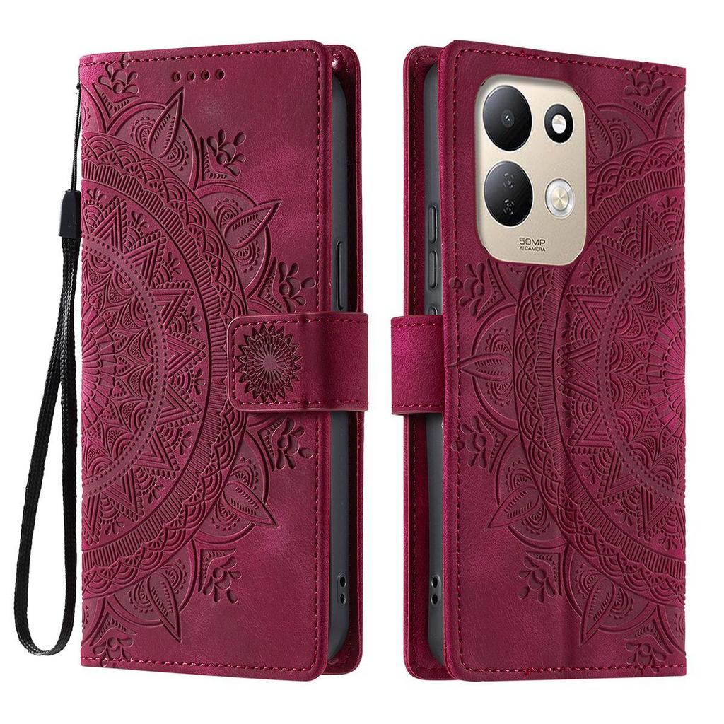 Per Xiaomi Redmi 17 5G, Custodia a Portafoglio Flip in Pelle PU Embossed Mandala
