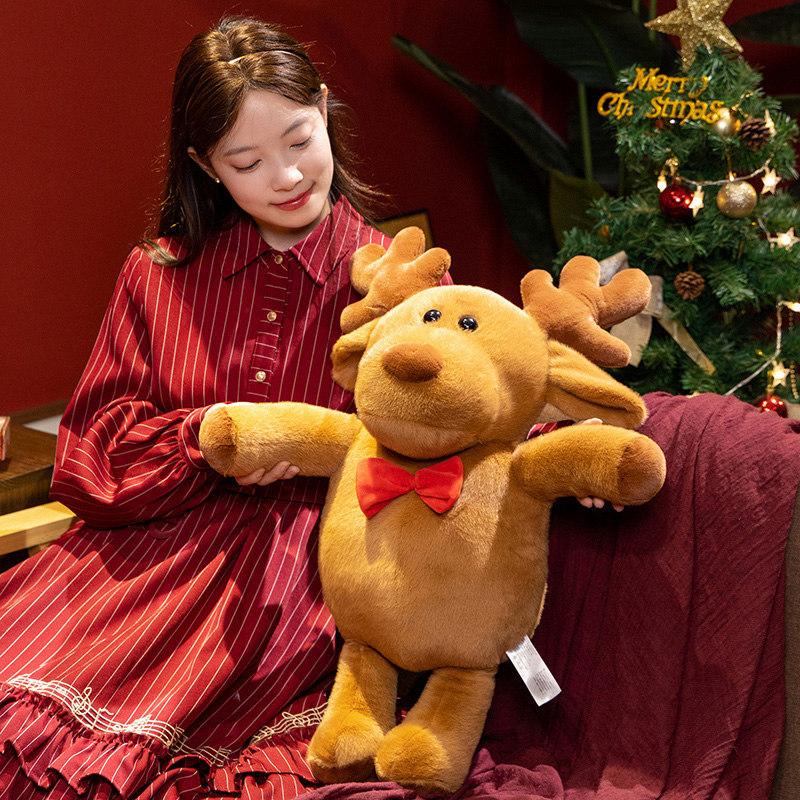 Cute Christmas Elk Doll Plush Toy Deer Sika Deer Doll Children'S Soothing Ragdoll Christmas Gift