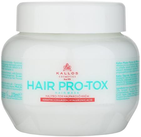 

Kallos Hair Pro-Tox mask for fragile and damaged hair with coconut oil, hyaluronic acid and collagen TU прозрачный