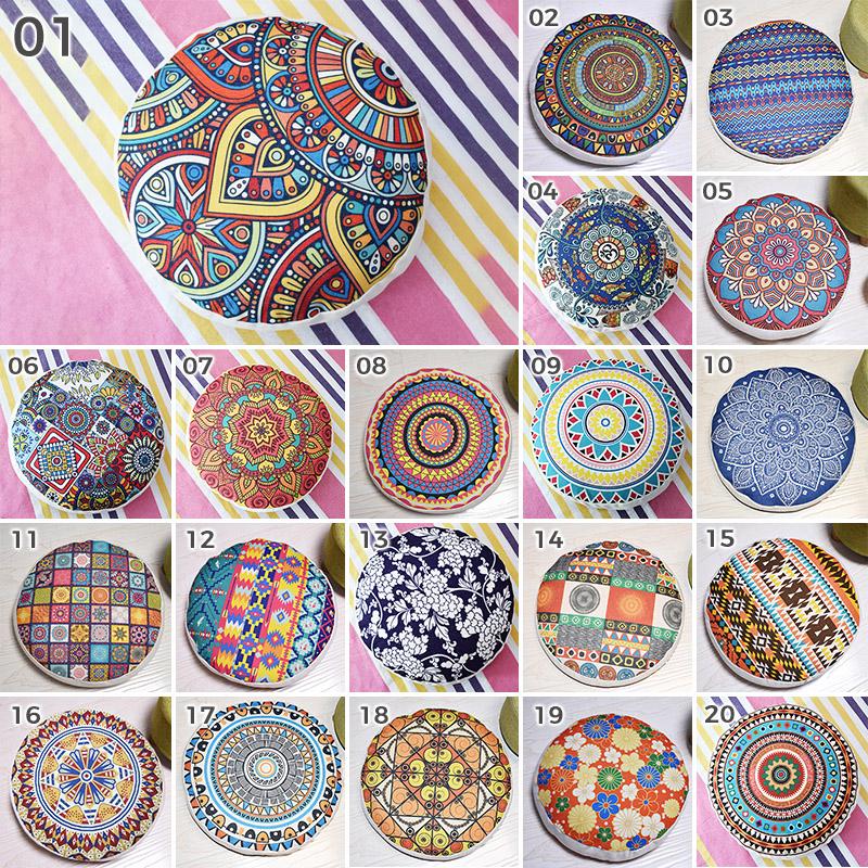 Runde Hippie-Bodenkissenhülle im Ethno-Stil Marokkanische Futon Böhmische Mandala Meditation Pouf Homestay Hocker Dekor Kissenbezug
